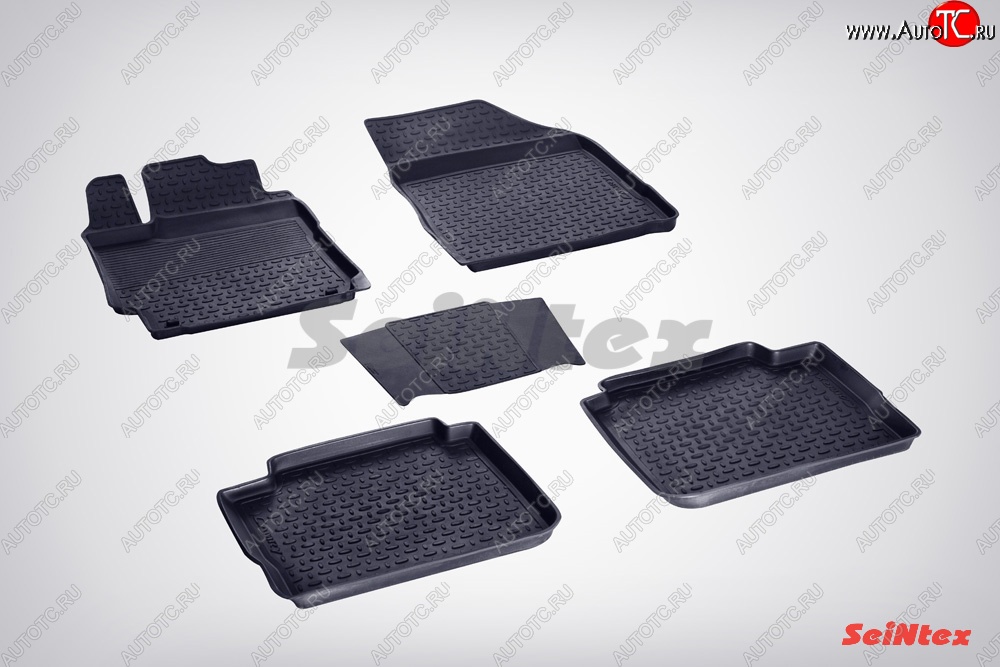 3 199 р. Износостойкие коврики в салон с высоким бортом SeiNtex Premium 4 шт. (резина) Toyota Camry XV55 1-ый рестайлинг (2014-2017)  с доставкой в г. Керчь
