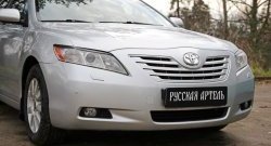 1 169 р. Реснички на фары RA (укороченные)  Toyota Camry  XV40 (2006-2008) дорестайлинг (Неокрашенные)  с доставкой в г. Керчь. Увеличить фотографию 3