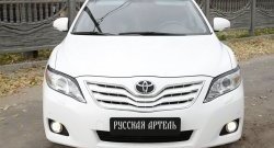 1 129 р. Реснички на фары (рестайлинг) RA  Toyota Camry  XV40 (2009-2011) рестайлинг (Неокрашенные)  с доставкой в г. Керчь. Увеличить фотографию 3