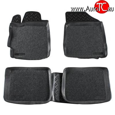 2 679 р. Комплект ковриков в салон Aileron 4 шт. (полиуретан, покрытие Soft) Toyota Camry XV40 рестайлинг (2009-2011)  с доставкой в г. Керчь