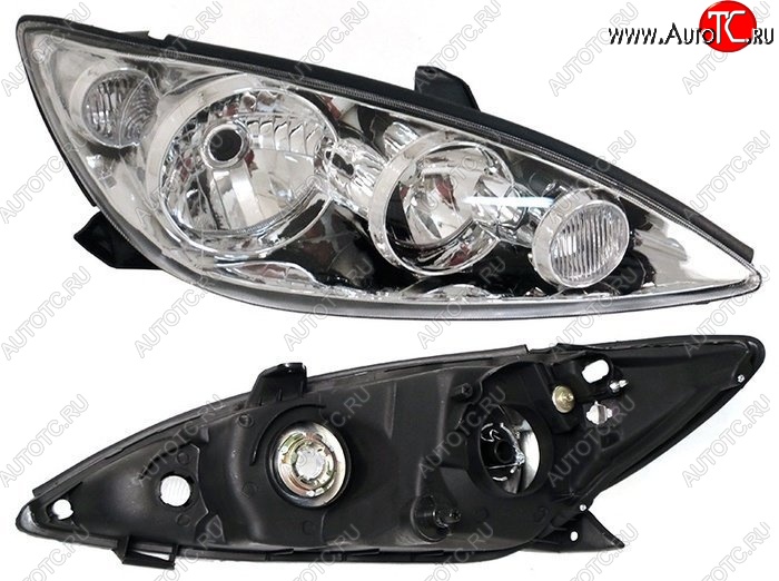 3 369 р. Правая фара SAT (короткое ухо) Toyota Camry XV30 рестайлинг (2004-2006)  с доставкой в г. Керчь