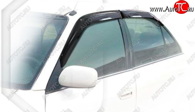 1 999 р. Дефлектора окон CA-Plastic  Toyota Carina  Е210 (1996-1998) седан дорестайлинг (Classic полупрозрачный, Без хром.молдинга, Крепление только на скотч)  с доставкой в г. Керчь
