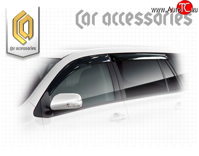 1 999 р. Комплект дефлекторов окон CA-Plastic  Toyota Corolla Fielder  E140 (2006-2012) универсал дорестайлинг, универсал рестайлинг (Classic полупрозрачный, Без хром молдинга, Крепление скотч)  с доставкой в г. Керчь