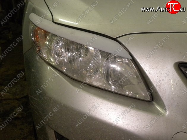 1 599 р. Реснички на фары CT Toyota Corolla E150 седан дорестайлинг (2006-2010) (Неокрашенные)  с доставкой в г. Керчь