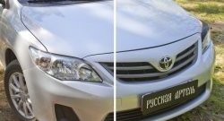 999 р. Реснички на фары RA  Toyota Corolla ( E140,  E150) (2009-2013) седан рестайлинг (Неокрашенные)  с доставкой в г. Керчь. Увеличить фотографию 6