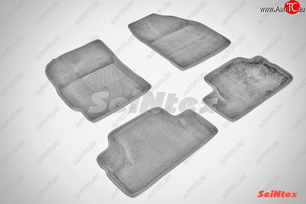 6 709 р. Износостойкие коврики в салон 3D TOYOTA COROLLA 07 серые (компл)  Toyota Corolla  E150 (2006-2010) седан дорестайлинг  с доставкой в г. Керчь