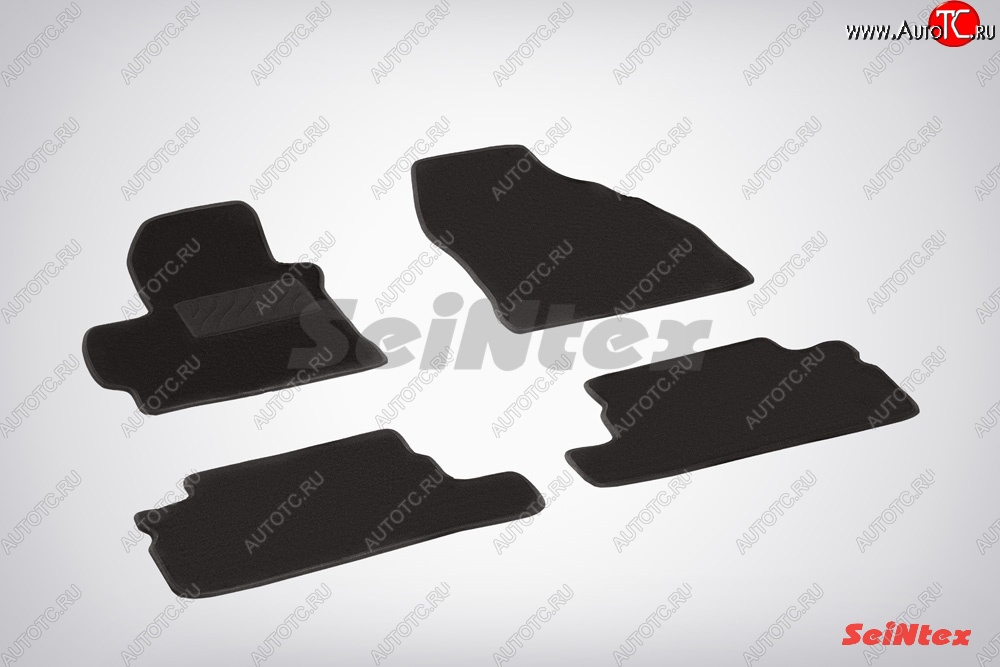 2 899 р. Износостойкие коврики в салон SeiNtex Premium LUX 4 шт. (ворсовые)  Toyota Corolla  E150 (2006-2010) седан дорестайлинг  с доставкой в г. Керчь
