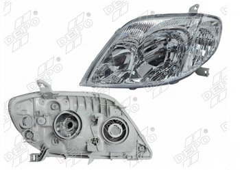 Левая фара (EURO, галоген, под корректор, Евросвет) DEPO Toyota Corolla E120 хэтчбек рестайлинг (2004-2007)