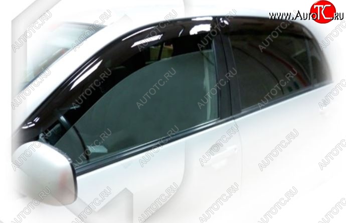 1 999 р. Дефлектора окон (Е121, 123, 124) CA-Plastic  Toyota Corolla  E120 (2004-2007) хэтчбек рестайлинг (Classic полупрозрачный, Без хром.молдинга, Крепление только на скотч)  с доставкой в г. Керчь