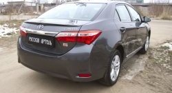 1 039 р. Защитная накладка на задний бампер RA  Toyota Corolla  E180 (2013-2019) дорестайлинг, рестайлинг  с доставкой в г. Керчь. Увеличить фотографию 2