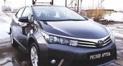 1 049 р. Реснички на фары RA  Toyota Corolla  E180 (2013-2016) дорестайлинг (Неокрашенные)  с доставкой в г. Керчь. Увеличить фотографию 2