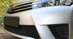 1 469 р. Сетка на бампер Russtal (черная) Toyota Corolla E180 рестайлинг (2016-2019)  с доставкой в г. Керчь. Увеличить фотографию 2