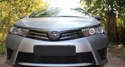 1 469 р. Сетка на бампер Russtal (черная) Toyota Corolla E180 рестайлинг (2016-2019)  с доставкой в г. Керчь. Увеличить фотографию 3