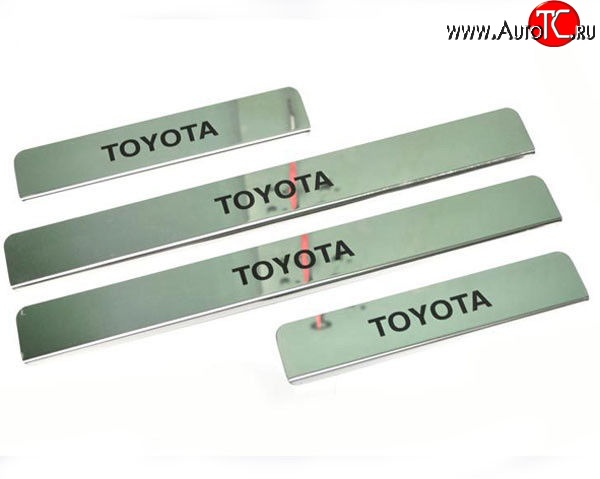 799 р. Накладки на порожки автомобиля M-VRS (нанесение надписи методом окраски) Toyota Corolla E180 дорестайлинг (2013-2016)  с доставкой в г. Керчь