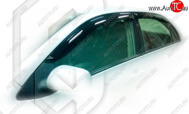 1 999 р. Дефлектора окон (E141) CA-Plastic  Toyota Corolla Axio  (E140) седан (2006-2012) дорестайлинг, рестайлинг (Classic полупрозрачный, Без хром.молдинга, Крепление только на скотч)  с доставкой в г. Керчь