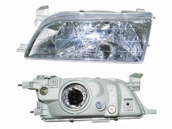 Левая фара SAT (хрусталь) Toyota Corolla  E110 (1997-2002) седан дорестайлинг, универсал дорестайлинг, хэтчбек 5 дв. дорестайлинг, седан рестайлинг, универсал рестайлинг, хэтчбек 5 дв. рестайлинг