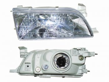 Правая фара SAT (хрусталь) Toyota Corolla  E110 (1997-2002) седан дорестайлинг, универсал дорестайлинг, хэтчбек 5 дв. дорестайлинг, седан рестайлинг, универсал рестайлинг, хэтчбек 5 дв. рестайлинг