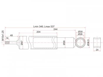 Амортизатор задний LH=RH SAT Toyota Corolla  E100 - Sprinter ( E100,  E110)