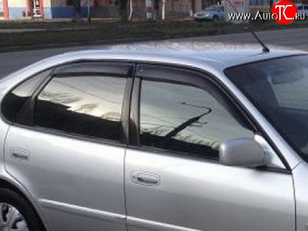 999 р. Комплект дефлекторов окон (ветровиков) 4 шт. (седан) Russtal Toyota Corolla E110 седан дорестайлинг (1997-2000)  с доставкой в г. Керчь