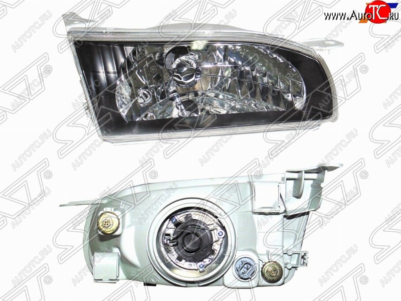 3 399 р. Правая фара SAT (черный хрусталь)  Toyota Corolla  E110 (1995-1997) седан рестайлинг  с доставкой в г. Керчь