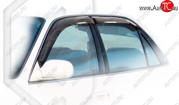 1 899 р. Дефлектора окон (E110, 111) CA-Plastic  Toyota Corolla  E110 (1997-2000) седан дорестайлинг (Classic полупрозрачный, Без хром.молдинга, Крепление только на скотч)  с доставкой в г. Керчь