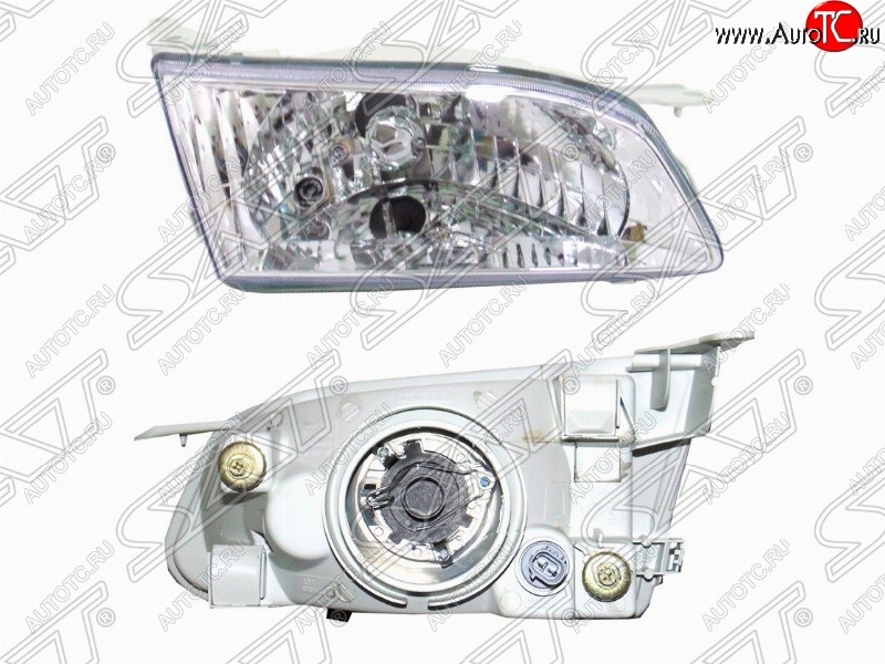 2 179 р. Левая фара SAT (хрусталь)  Toyota Corolla  E110 (1997-2000) седан дорестайлинг, универсал дорестайлинг, хэтчбек 5 дв. дорестайлинг  с доставкой в г. Керчь