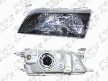 Правая фара SAT (черный хрусталь) Toyota Corolla E110 хэтчбек 5 дв. рестайлинг (2000-2002)
