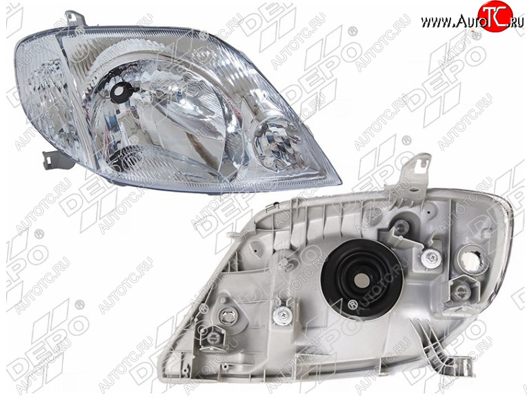 7 599 р. Правая передняя фара DEPO (Евросвет) Toyota Corolla E110 универсал рестайлинг (2000-2002)  с доставкой в г. Керчь
