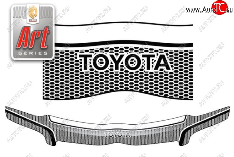 2 199 р. Дефлектор капота CA-Plastiс  Toyota Corolla  E120 (2004-2007) седан рестайлинг (Серия Art белая)  с доставкой в г. Керчь