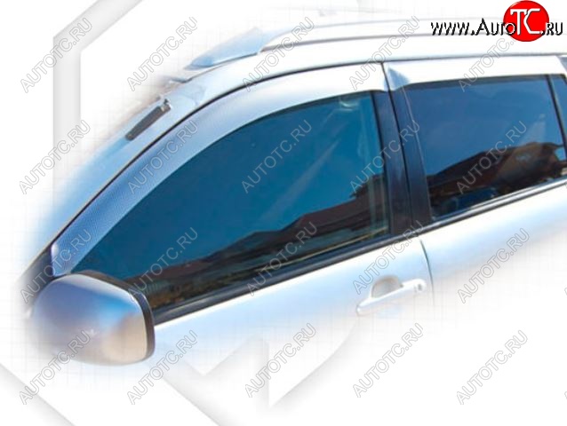 1 999 р. Дефлектора окон CA-Plastic  Toyota Corolla  E120 (2004-2007) седан рестайлинг (Classic полупрозрачный, Без хром.молдинга, Крепление только на скотч)  с доставкой в г. Керчь