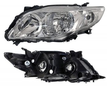 Левая фара SAT (с электрокорректором) Toyota Corolla E140 седан дорестайлинг (2007-2010)