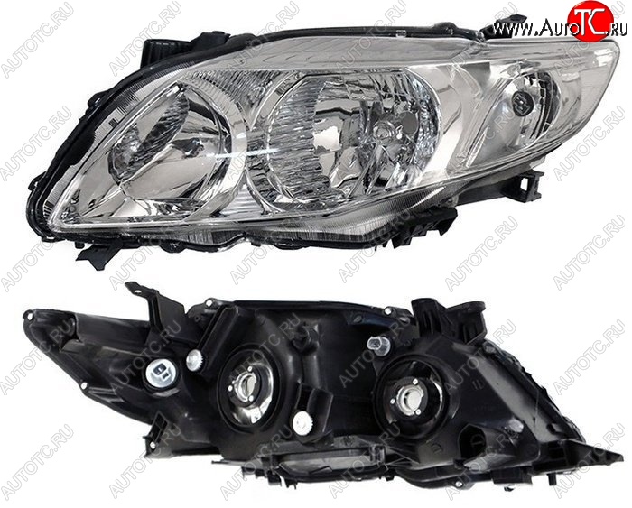 3 699 р. Левая фара SAT (с электрокорректором)  Toyota Corolla  E140 (2007-2010) седан дорестайлинг  с доставкой в г. Керчь