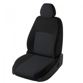 Чехлы для сидений Дублин (жаккард) Toyota Corolla ( E150,  E140) (2006-2013) седан дорестайлинг, седан рестайлинг (Черный, вставка Прямоугольник чёрный)