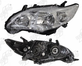 Левая фара DEPO Toyota Corolla E150 седан рестайлинг (2009-2013)