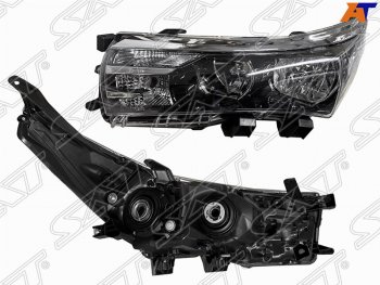 Левая фара SAT (галоген, без ДХО) Toyota Corolla  E180 (2013-2016) дорестайлинг