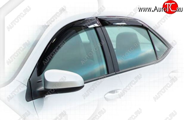 1 999 р. Дефлектора окон CA-Plastic Toyota Corolla E180 дорестайлинг (2013-2016) (Classic полупрозрачный, Без хром.молдинга)  с доставкой в г. Керчь