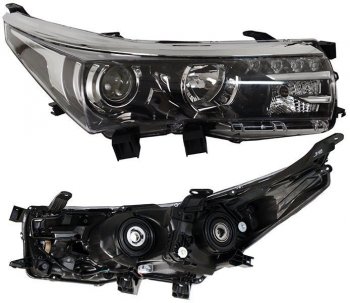 Правая фара SAT (диод/линза) Toyota Corolla  E180 (2013-2016) дорестайлинг