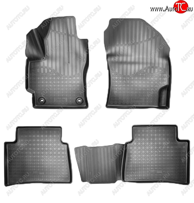 2 359 р. Коврики салонные Noplast (3D)  Toyota Corolla  E210 (2018-2022) седан дорестайлинг, универсал дорестайлинг, хэтчбэк 5 дв. дорестайлинг (Черные)  с доставкой в г. Керчь