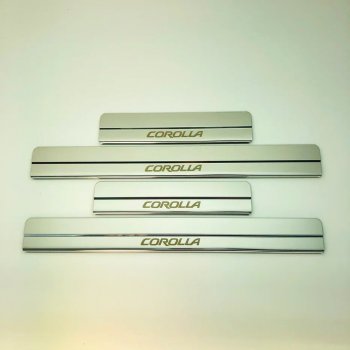 Накладки порожков салона INOX Toyota Corolla E210 хэтчбэк 5 дв. дорестайлинг (2018-2022)