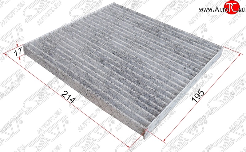 237 р. Фильтр салона SAT  Lifan Solano (2010-2025), Toyota Corolla Fielder  E120 (2000-2006), Toyota Funcargo (2002-2005), Toyota Ist  XP60 (2001-2005), Toyota Platz ( рестайлинг) (1999-2005), Toyota RAV4  CA20 (2000-2003), Toyota Vitz  XP10 (1998-2001) (Угольный)  с доставкой в г. Керчь