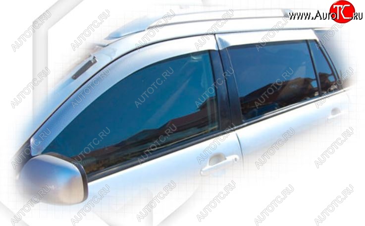 1 999 р. Дефлектора окон (E121-124) CA-Plastic Toyota Corolla Fielder E120 универсал дорестайлинг (2000-2002) (Classic полупрозрачный, Без хром.молдинга, Крепление только на скотч)  с доставкой в г. Керчь