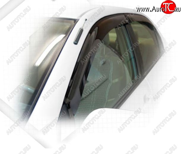 1 999 р. Дефлектора окон CA-Plastic  Toyota Corolla Fielder  E120 (2004-2006) универсал 2-ой рестайлинг (Classic полупрозрачный, Без хром.молдинга, Крепление только на скотч)  с доставкой в г. Керчь