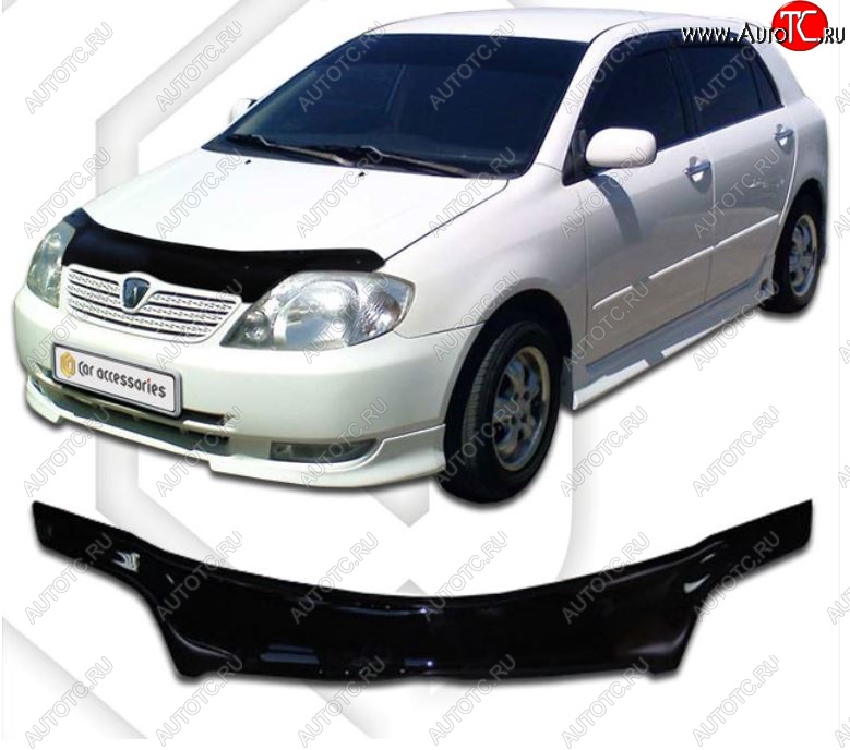 2 159 р. Дефлектор капота CA-Plastiс Toyota Allex E12# рестайлинг (2002-2004) (Classic черный, Без надписи) с доставкой в г. Керчь Увеличить фотографию 1 2 159 р. Дефлектор капота CA-Plastiс Toyota Allex E12# рестайлинг (2002-2004) (Classic черный, Без надписи) с доставкой в г. Керчь