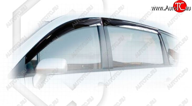 2 079 р. Дефлектора окон CA-Plastic Toyota Corolla Verso AR10 (2004-2009) (Classic полупрозрачный, Без хром.молдинга, Крепление только на скотч)  с доставкой в г. Керчь