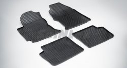 Износостойкие коврики в салон с рисунком Сетка SeiNtex Premium 4 шт. (резина) Toyota Corolla  E120 (2000-2007) седан дорестайлинг, универсал дорестайлинг, хэтчбек 5 дв. дорестайлинг, седан рестайлинг, универсал рестайлинг, хэтчбек рестайлинг