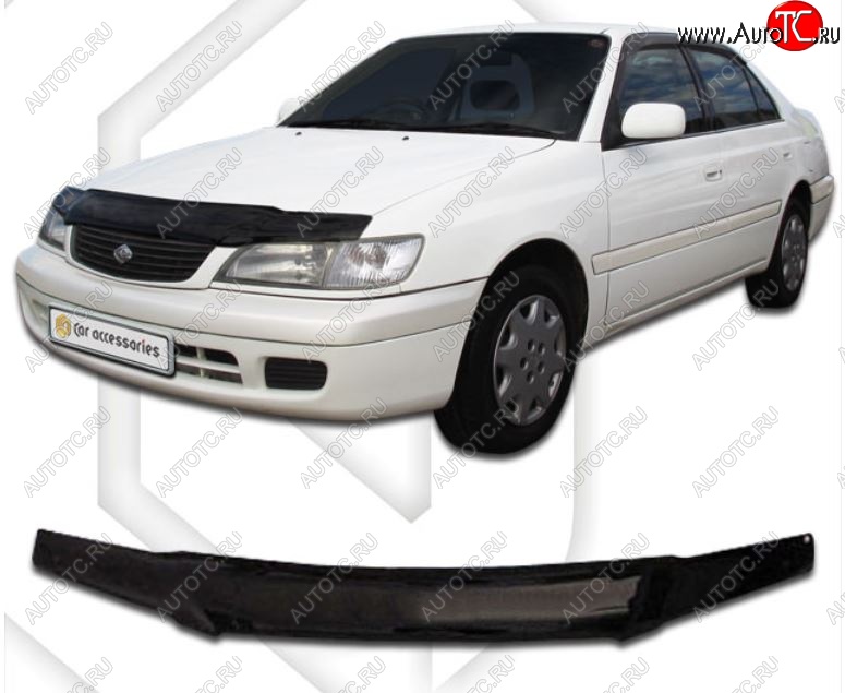 1 899 р. Дефлектор капота CA-Plastiс  Toyota Corona Premio  T210 (1996-1997) дорестайлинг (Classic черный, Без надписи)  с доставкой в г. Керчь