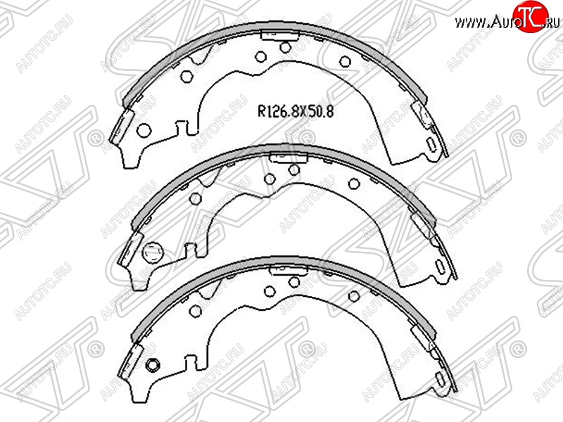1 799 р. Колодки тормозные SAT (задние) Toyota Estima XR10,XR20 (1990-1999)  с доставкой в г. Керчь
