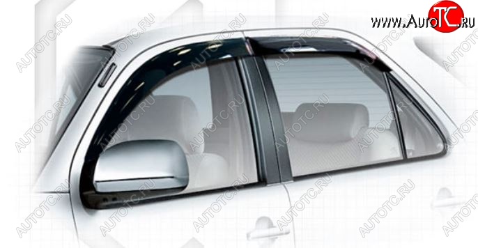 2 299 р. Дефлектора окон CA-Plastic Toyota Fortuner AN50/AN60 2-ой рестайлинг (2011-2015) (Classic полупрозрачный, Без хром.молдинга)  с доставкой в г. Керчь
