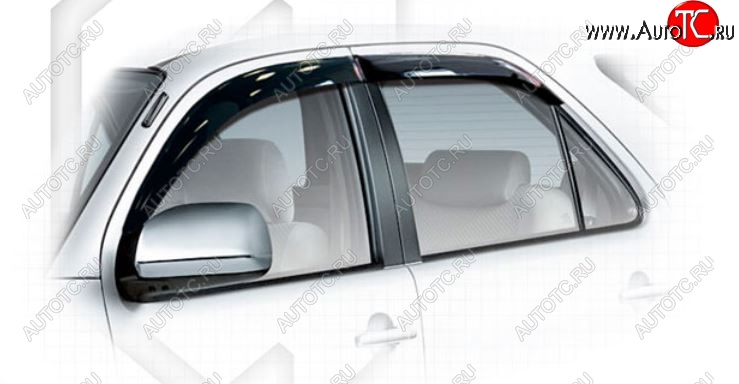 2 159 р. Дефлектора окон CA-Plastiс  Toyota Fortuner  AN50/AN60 (2004-2008) дорестайлинг (Classic полупрозрачный, Без хром.молдинга)  с доставкой в г. Керчь
