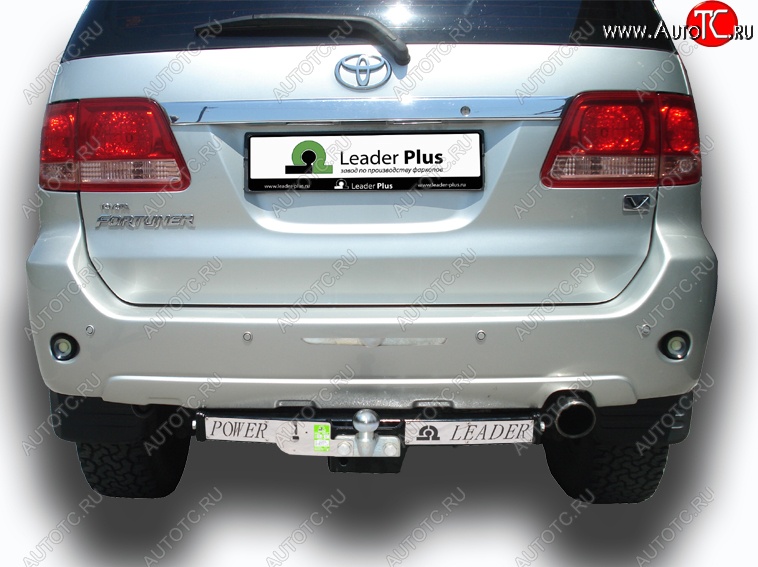 9 999 р. Фаркоп Лидер Плюс (съемный шар тип F, с нержавеющей пластиной) Toyota Fortuner AN50/AN60 2-ой рестайлинг (2011-2015) (Без электропакета)  с доставкой в г. Керчь